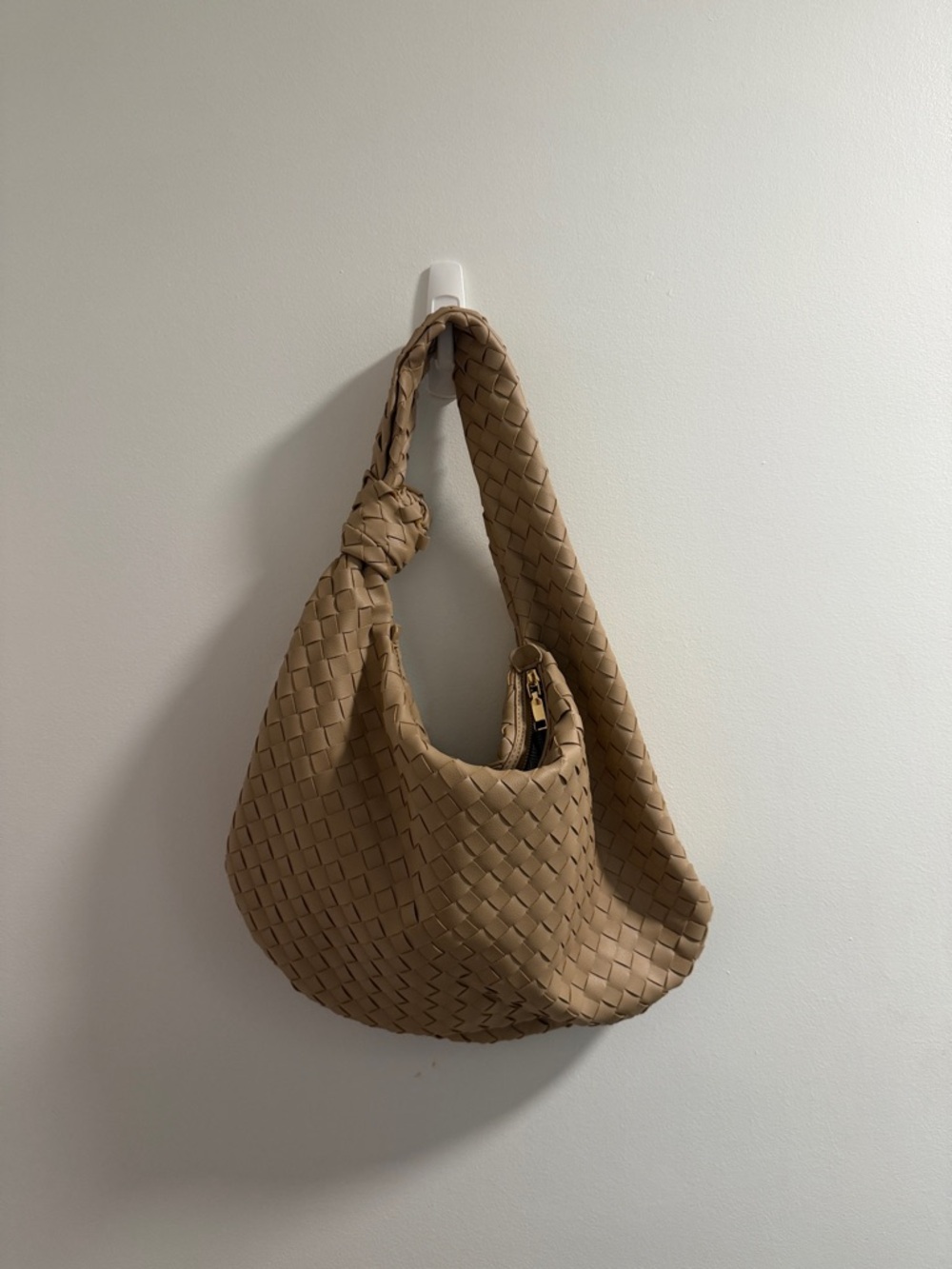 Urban Expressions Woven Hobo Bag in Tan
